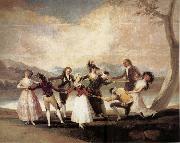 Francisco Goya La Gallina Ciega oil on canvas
